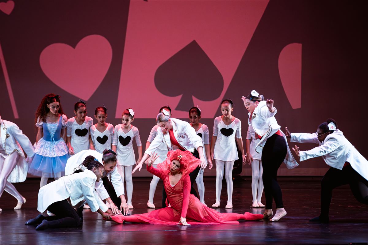 The Queen of Hearts and her court