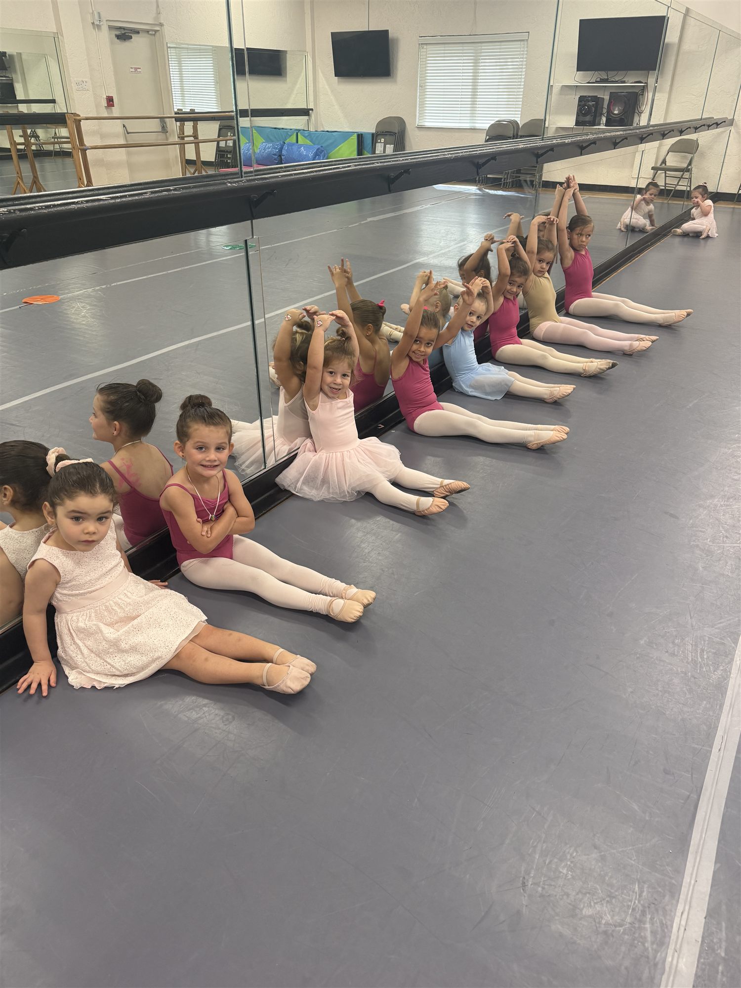 Ballet class in the studio